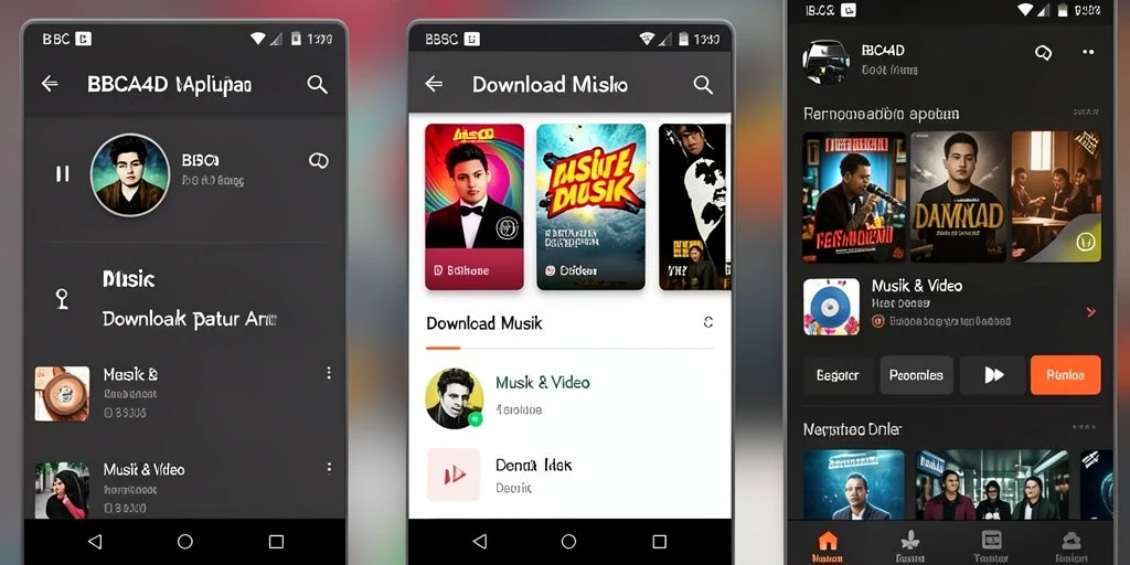 Tampilan antarmuka BBCA4D yang memudahkan penggunanya dalam Download Musik.