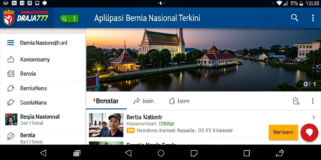 Tampilan antarmuka DRAJA777 untuk berita nasional.
