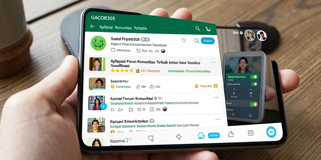 Antarmuka GACOR305 menampilkan forum komunitas yang dinamis dan interaktif.