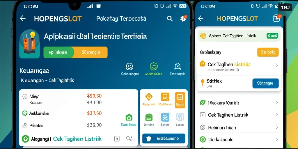Tampilan antarmuka HOPENGSLOT untuk cek tagihan listrik.