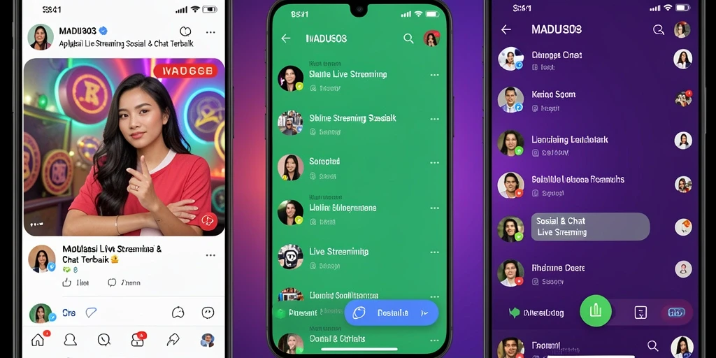 Tampilan antarmuka Live Streaming di MADU303 yang interaktif.