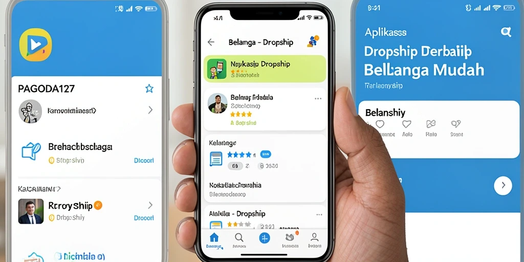 Tampilan antarmuka aplikasi PAGODA127 untuk Dropship yang user-friendly.