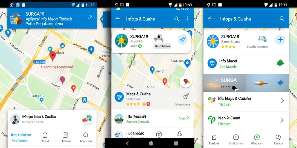 Tampilan antarmuka SURGA19 yang informatif tentang kemacetan.