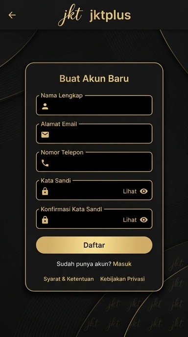 Panduan Registrasi Akun jktplus untuk Pengguna Android